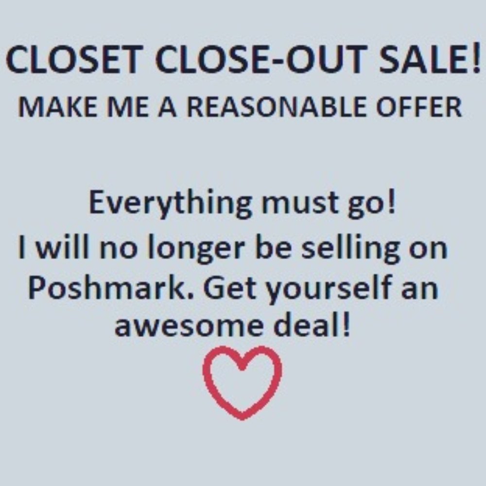 CLOSET CLOSE-OUT! Make me a reasonable offer. :)